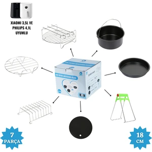 Tüm Airfryer Modelleri Ile Uyumlu Paslanmaz Çelik Fritöz Aksesuar Seti