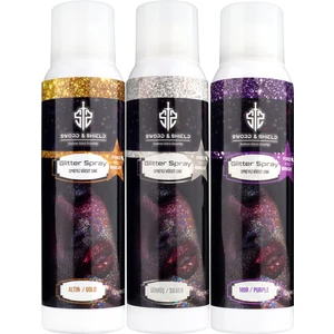 Sword & Shield Spreyli Saç ve Vücut Simi 3'lü Set Mor Altın Gümüş 150 ml Her Renk İçin
