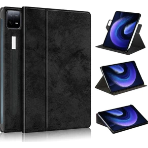 Xfashion Xiaomi Pad Için 6 Pro Rotary Stand Deri Kılıf Kalem Tasarım Tablet Bırak-Kötü Kapak (Yurt Dışından)