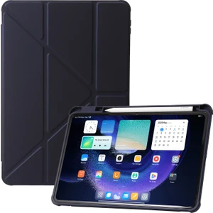 Xfashion Xiaomi Pad 6 / Pad Için 6 Pro Tri-Katı Stand Tablet Kılıf Pu Deri Şeffaf Akrilik Tpu Kapak (Yurt Dışından)