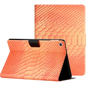 Xfashion Samsung Galaxy Tab S6 Lite SM-P610 / Tab S6 Lite (2022) Pu Deri Akıllı Kapak Timsah Stand Kartı Tutucu Tablet Kılıfı (Yurt Dışından)