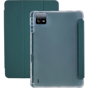 Xfashion Xiaomi Pad 6 / Pad Için 6 Pro Tri-Katı Stand Tablet Kılıf Pu Deri Şeffaf Arka Akıllı Kapak (Yurt Dışından)