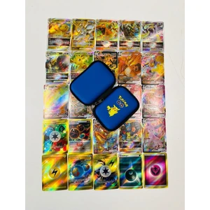 Abetto Market Pokemon Kart Vstar ,vmax, Gx, Energy Kartları ve Pokemon Kart Koruma Çantası Bir Arada 25 Adet Kart