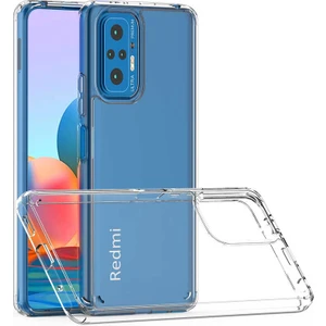 Xiaomi Redmi Note 10 Pro Kılıf Cos Köşeleri Yükseltilmiş Darbe Korumalı Şeffaf Kılıf
