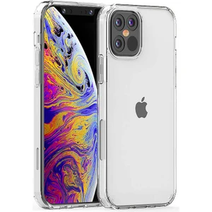 Apple iPhone 12 Pro Kılıf Cos Köşeleri Yükseltilmiş Darbe Korumalı Şeffaf Kılıf