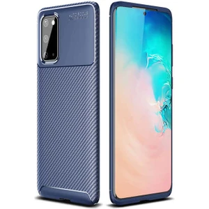 Samsung Galaxy S20 Kılıf Karbon Fiber Desenli Silikon Kılıf