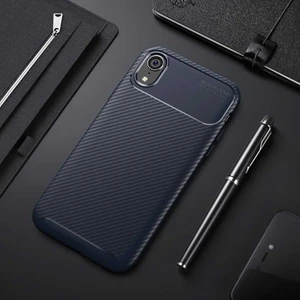 Apple iPhone Xr 6.1 Kılıf Karbon Fiber Desenli Silikon Kılıf