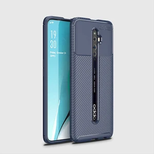 Oppo Reno2 Z Kılıf Karbon Fiber Desenli Silikon Kılıf