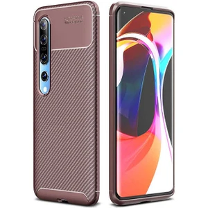 Xiaomi Mi 10 Kılıf Karbon Fiber Desenli Silikon Kılıf