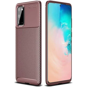 Samsung Galaxy S20 Kılıf Karbon Fiber Desenli Silikon Kılıf