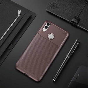 Huawei Honor 8c Kılıf Karbon Fiber Desenli Silikon Kılıf