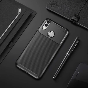 Huawei Honor 8c Kılıf Karbon Fiber Desenli Silikon Kılıf
