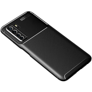 Huawei P40 Lite 5g Kılıf Karbon Fiber Desenli Silikon Kılıf
