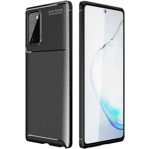 Samsung Galaxy Note 20 Kılıf Karbon Fiber Desenli Silikon Kılıf