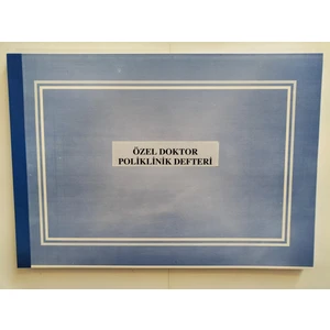 Kültür Matbaası Özel Doktor Poliklinik Defteri