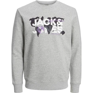 Jack & Jones Dust Erkek Gri Bisiklet Yaka Sweatshirt
