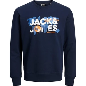 Jack & Jones Dust Erkek Lacivert Bisiklet Yaka Sweatshirt