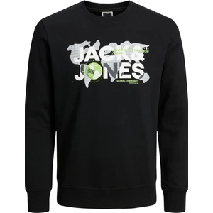 Jack & Jones Dust Erkek Siyah Bisiklet Yaka Sweatshirt