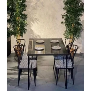 Bambeds Mobilya Mermer Güneş Masa Sandalye Takımı
