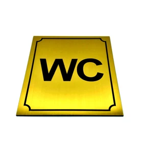 Se-Dizayn Wc Tuvalet Tabelası Kapı ve Duvar Yönlendirme Levhası 13 cm x 16 cm Xl