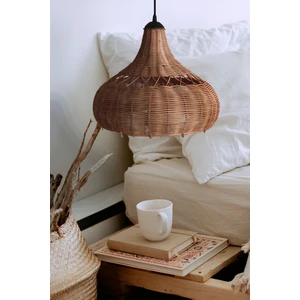 Bambu Sarkıt Avize Rattan Sarkıt: Cloud 40CM (Çam Kabuğu)