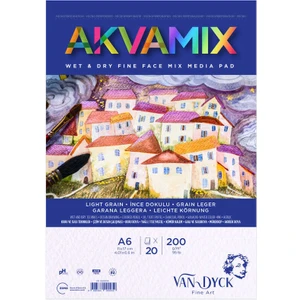 Van Dyck Akvarin Multi Teknik Suluboya Blok A6 11 x 17 cm 20 Yaprak