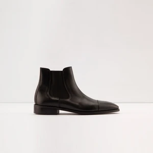 Siyah Günlük Bot Erkek Lastikli Kauçuk Taban 3 cm Platform Yüksekliği ile Rahat