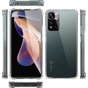 Xiaomi Redmi Note 11 Pro Kılıf Şeffaf Olex Nitro Köşeli Silikon Kapak Kılıf