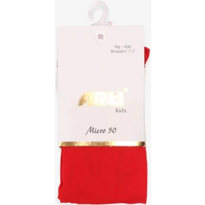 Kız Çocuk Külotlu Çorap Micro 50 1-2-11-12 Yaş, Kırmızı