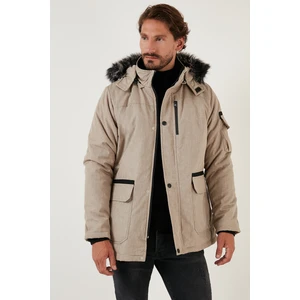 Peluş Astarlı Suya ve Rüzgara Dayanıklı Soğuk Geçirmez Slim Fit Mont Erkek MONT 5711051