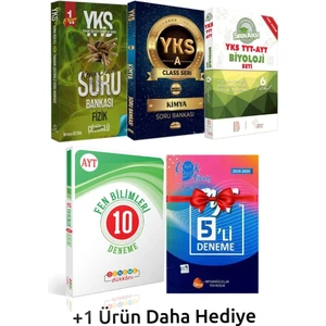 A Yayınları Artınet YKS Fizik Soru Bankası+Robert Kimya Sb+Benim Hocam YKS Biyoloji Sb+Dd Fen 10D+HEDIYELER
