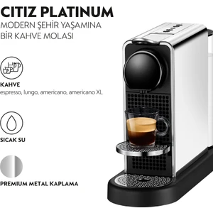 C140 Citiz Kahve Makinesi,Platinum