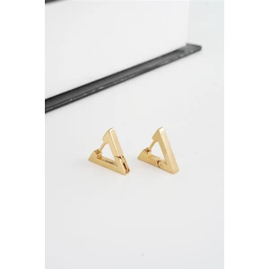 By Zeyna Aksesuar Unisex 316 L Paslanmaz Çelik 1.5 cm Üçgen Model Küpe