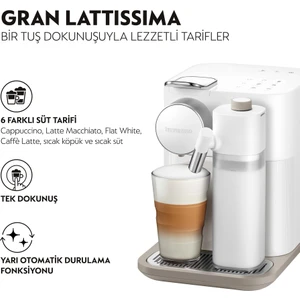 F541 Gran Latissima Süt Çözümlü Kahve Makinesi,Beyaz