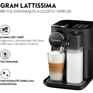 F541 Gran Latissima Süt Çözümlü Kahve Makinesi,Siyah