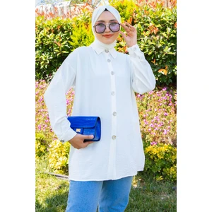 Hafsa Mina Aerobin Tunik Beyaz