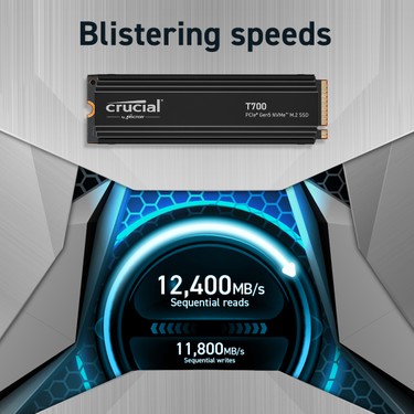 Crucial T700 1TB PCIe Gen5 NVMe M.2 SSD CT1000T700SSD5 Fiyatı