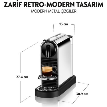 Nespresso Citiz D 140 Platinum Paslanmaz Çelik Kapsül Kahve Fiyatı