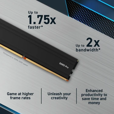 未開封 Crucial Pro DDR5 5600 32GB (2x16GB) Crucial Pro RAM 32GB Kit (2x16GB) DDR5 5600MHz (veya 5200MHz veya
