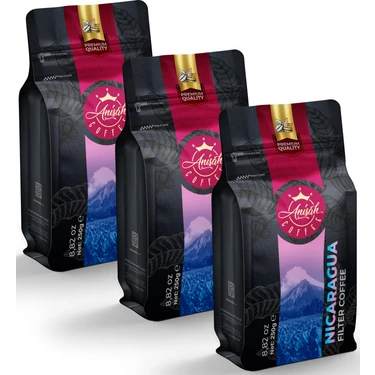 Anisah Coffee Nikaragua Filtre Kahve 3 x 250 gr - 3'lü