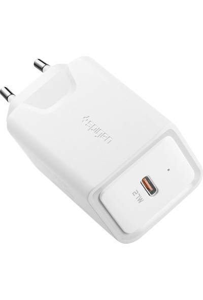 Spigen SteadiBoost 27W Hızlı Şarj Cihazı USB-C PD 3.0 (Power Delivery) iPhone Android ile Uyumlu Şarj Adaptörü F210 - 000CA26477