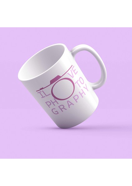 Fotoğrafçı Pembe Tasarım Kupa
