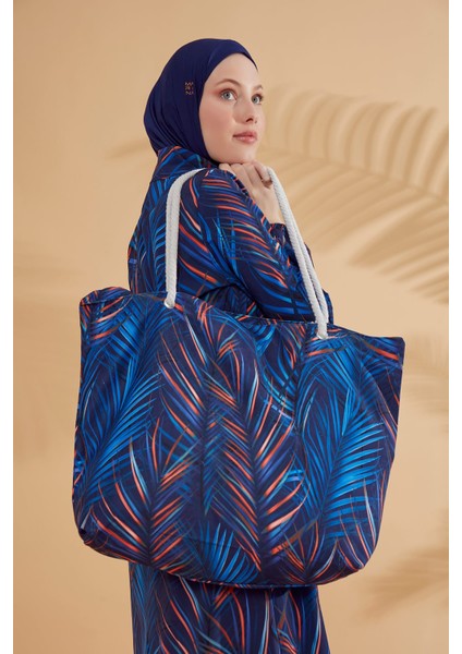 Lacivert Kombinli Plaj Çantası C2305 modelleri