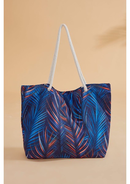 Lacivert Kombinli Plaj Çantası C2305 fırsatları