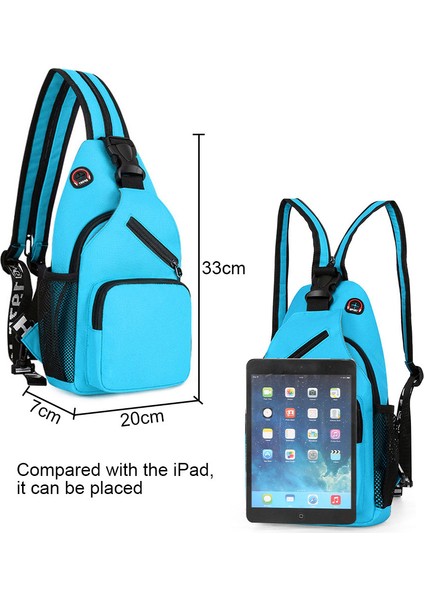 Su Geçirmez Büyük Kapasiteli Tote Messenger Çanta Çok Fonksiyonlu Mavi (Yurt Dışından)