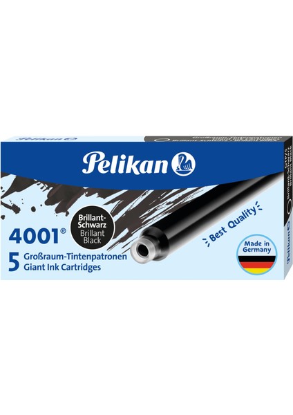 Dolma Kalem Kartuşu 5'li Büyük Siyah