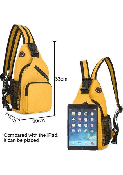 Tote Messenger Çok Fonksiyonlu Sırt Çantası Büyük Kapasiteli Sarı (Yurt Dışından)