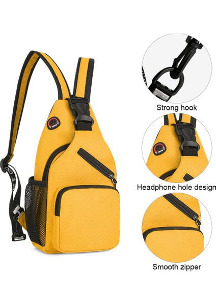 Tote Messenger Çok Fonksiyonlu Sırt Çantası Büyük Kapasiteli Sarı (Yurt Dışından)