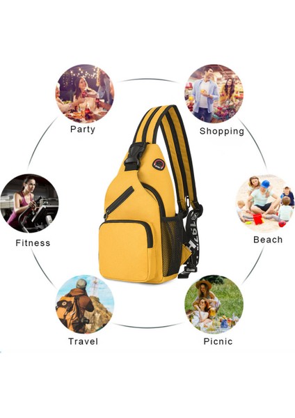 Tote Messenger Çok Fonksiyonlu Sırt Çantası Büyük Kapasiteli Sarı (Yurt Dışından)