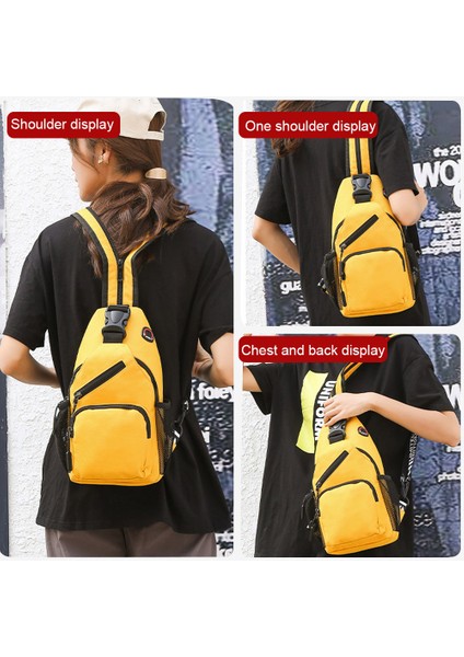 Tote Messenger Çok Fonksiyonlu Sırt Çantası Büyük Kapasiteli Sarı (Yurt Dışından)